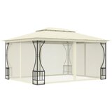 vidaXL Paviljon z zavesami 300x400x265 cm krem Cene