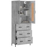  Visoka komoda siva betona 69 5x34x180 cm od konstruiranog drva | shoptok.hr