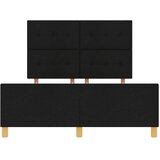  Krevetna konstrukcija s uzglavljem Crna 140 x 200 cm tkanina | shoptok.hr
