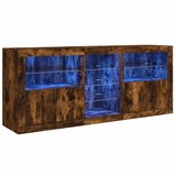  Komoda s LED svjetlima boja dimljenog hrasta 181,5x37x67 cm | shoptok.hr