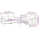  Sedežna garnitura 2-delna z blazinami rjavo blago, (20925836) | Shoptok.si