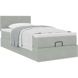  Okvir kreveta s madraca svijetlosivi 90x200cm baršunasti | shoptok.hr