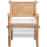  3-dijelni bistro set od bambusa s jastucima | shoptok.hr