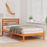  Konstrukcija postelje z vzglavjem Voskast rjav 100 x 210 cm, (5000126125) | Shoptok.si