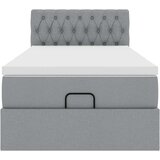  Otomanski okvir kreveta s madraca svijetlosivi 80x200cm tkanine | shoptok.hr