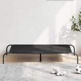  Povišeni krevet za pse crni 130x80x20 cm Oxford tkanina i čelik | Shoptok.si