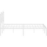  Metalni okvir za krevet s uzglavljem bijeli 135x190 cm | shoptok.hr
