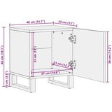  Nočna omarica Rjava 40 x 33,5 x 46 cm Masiven les manga, (5000107120) | Shoptok.si