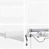  Skrovita tenda Bijelo 300 x 250 cm Poliester i metal | shoptok.hr