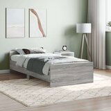 vidaXL Posteljni okvir siva sonoma 90x190 cm inženirski les | Shoptok.si