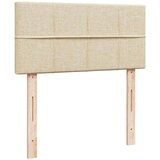 vidaXL otomanski okvir kreveta s madraca krem 90x190cm od tkanine | shoptok.hr