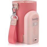 Lionelo Thermup Go Evo električni prenosni grelnik stekleničk - TERMOSKA z baterijo, koralno roza | Shoptok.si