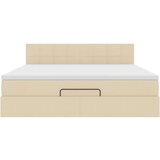 vidaXL Otomanski krevet s madracem krem 160x200 cm od tkanine | shoptok.hr