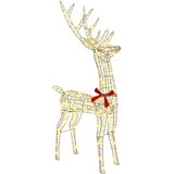  Reindeer vuče saonice Topla bijela 70 x 26 x 129 cm PET | Eponuda.com