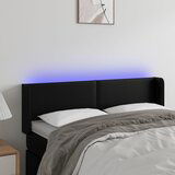 The Living Store LED posteljno vzglavje črno 147x16x78/88 cm umetno usnje - LED Vzglavje, (21659592) Cene