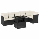  The Living Store Vrtna sedežna garnitura 7-delna z blazinami črn poli ratan - Vrtna Sedežna Garniture, (21446727) | Shoptok.si