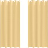  Zavjese za blackout s prstenovima 2 pcs Bež 260 x 140 cm Slike