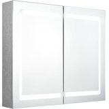  LED kupaonski ormarić s ogledalom siva boja betona 80x12x68 cm | shoptok.hr