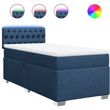  Krevet s oprugama i madracem plavi 90 x 190 cm od tkanine | shoptok.hr