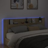 Ormarić za uzglavlje LED boja hrasta sonome 220x16,5x103,5 cm | shoptok.hr