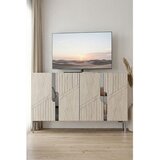 Hanah home komoda Evva 120, 120 cm, bela / travertin / srebrna | Eponuda.com