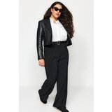 Trendyol Curve Black Pleated Woven Trousers | Shoptok.si