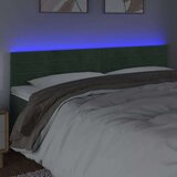  Uzglavlje tamnozeleno 200x5x78/88 cm baršunasto | shoptok.hr