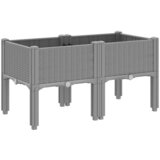  Vrtna sadilica s nogama svjetlosiva 80 x 40 x 42 cm PP | shoptok.hr