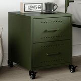 The Living Store Nočna omarica olivno zelena 36x39x43,5 cm jeklo - Nočna Omarica, (21568373) | Shoptok.si