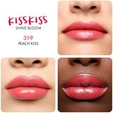 Guerlain KissKiss Shine Bloom bleščečo šminko odtenek 319 Peach Kiss 3,5 g | Shoptok.si