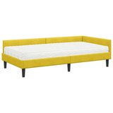  Kotni okvir postelje z matrico Drugo 2 pcs Rumena Žamet, (5000123239) | Shoptok.si