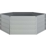  Povišena vrtna gredica 129 x 45 cm od pocinčanog čelika srebrna | shoptok.hr