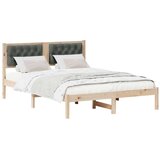  Konstrukcija postelje z vzglavjem Temno siva 150 x 200 cm blago, (5000084435) | Shoptok.si