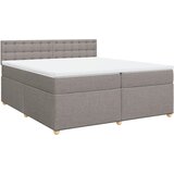 vidaXL Krevet s oprugama i madracem smeđesivi 200x200 cm od tkanine | shoptok.hr
