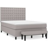  Krevet s oprugama i madracem svjetlosivi 140x190 cm od tkanine | shoptok.hr
