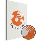  Slika - Badminton Shuttlecock on an Orange Circle Background 60x90 Premium Print | shoptok.hr