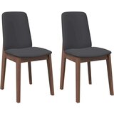 vidaXL Jedilni stoli z blazinami 2 kosa Brown Solid Wood Rubber | Shoptok.si