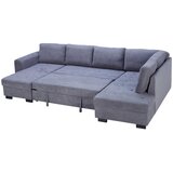 Mömax Sedežna Garnitura Malte, Siva, Ležišče, Predal, U Oblika | Shoptok.si