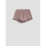 Reserved Karirane kratke hlače - boja kestena | shoptok.hr