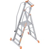 Layher Aluminijasta lestev s ploščadjo, enostransko vzpenjanje, zložljiva, 4 stopnice | Shoptok.si