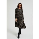 Moodo Women's dress with ruffle at the bottom - black Cijene
