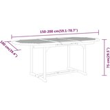  5-dijelni vrtni blagovaonski set od masivnog drva eukaliptusa | shoptok.hr