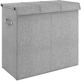  Sklopiva košara za rublje siva 64,5x34,5x59 cm umjetno platno | Eponuda.com