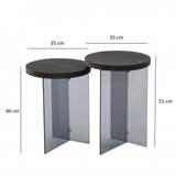 Hanah home set stolova serenity 2 anthracite dark grey