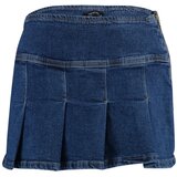 Trendyol Dark Blue Pleated Mini Denim Skirt | Shoptok.si