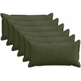  Presvlaka za jastuk 6 kom. HOUTEN Zelena 40 x 80 cm Kord Slike