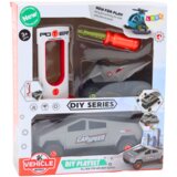  Set of Modern Car with Quad for Disassembly DIY Gray | shoptok.hr