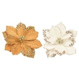 DEKOR DOM dekoracija - poinsettia on clip 35cm 701541 - gold - kmg ( 045704 ) | Eponuda.com
