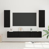 vidaXL Set TV komoda 5 pcs Crni hrast Srednja 30.5 x 30 x 90 cm | shoptok.hr