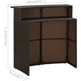 Barska garnitura 4-delna z blazinami rjava | Shoptok.si